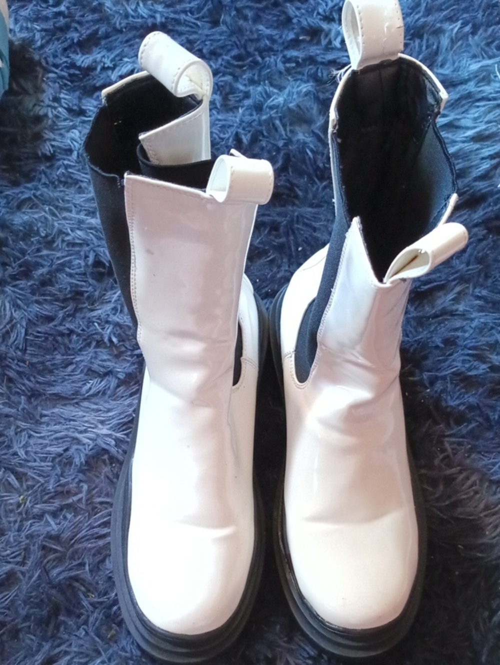 Azalea Wang Akira Ghosted Mid Calf Chelsea Boots